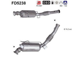 AS FD5238 Dieselpartikelfilter Rußpartikelfilter DPF Euro 6 Abgasanlage Diesel