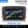 64GB Android 14 Autoradio Navi CarPlay DAB+ Mercedes C/G/A/CLK Klasse W203 Viano