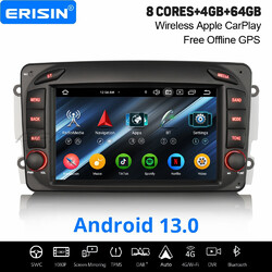 64GB Android 14 Autoradio Navi CarPlay DAB+ Mercedes C/G/A/CLK Klasse W203 Viano