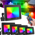 10-100W RGB LED Fluter Flutlicht Außen Strahler Scheinwerfer Gartenlampe Dimmbar