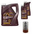 FEBI BILSTEIN Ölfilter 7L MANNOL Energy Combi LL 5W-30 für Mercedes-Benz