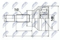 NTY Gelenksatz Antriebswelle NPZ-RE-054 M20x1,5 für RENAULT LOGAN 1 SANDERO BS0H