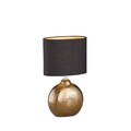Tischleuchte Beistelllampe Nachttischlampe Bürolampe Bronze Keramik H 39 cm