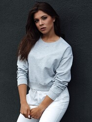 Damen Pullover Sweatshirt Langarmshirt Pulli Basic Unifarben Sport DSTREET MIX