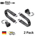 2X USB-C auf USB-C Daten und Lade-Kabel USB 4 Gen 3 Schnellladefunktion E-Marker