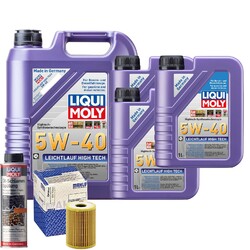 Motoröl 5W40 LIQUI MOLY High Tech 8L+MAHLE Ölfilter +Ölschlammspülung
