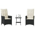 Bistro Set Sitzgruppe Balkonset Gartenmöbel Garnitur 3-tlg. Poly Rattan vidaXL