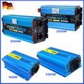 12V 24V zu 230V Reiner Sinus Wechselrichter 3000W 5000W Spannungswandler LED USB