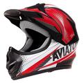 Motorradhelm Matt Kinder ab 3 Jahre Enduro Quad Schwarz-Rot Roller Cross Schutz