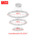 48W-96W LED Kristall Hängeleuchte Kronleuchter Lampe Dimmbar mit Fernbedienung