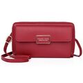 Umhängetasche rot Handy Tasche Damen Crossbody Portemonnaie Smartphone
