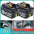 2er-Set 18V 6000mAh für Makita Akku BL1860B-- 197422-4 BL1850B BL1830 mit LED DE