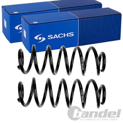 2X SACHS FAHRWERKSFEDERN HINTEN PASSEND FÜR SEAT ALTEA LINKS+RECHTS