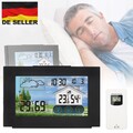 LCD Digitale Wecker Wetterstation Funkuhr Thermometer Innen-Außensensor Uhr Neu
