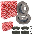 FEBI BREMSSCHEIBEN 260mm + BELÄGE VORNE passend für VW T4 KASTEN TRANSPORTER BUS