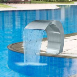 vidaXL Schwalldusche Schwallbrause Pool Wasserfall Poolfontäne Edelstahl SS 304