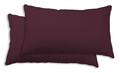 2er Set Kissenbezug Kissenhülle 40x80 cm bordeaux Uni Kopfkissenbezug Baumwolle
