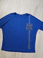 Damen Langarm Shirt Bluse Tunika Royal Blau mit Glitzer   Gr. M  42