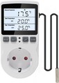 Digital Temperaturregler Thermostat Steckdose 230V mit 3m Fühler, Steckdosen 