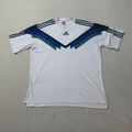  VINTAGE Adidas T-Shirt Herren 2XL weiß Mitte Kleeblatt 3 Streifen Sport Freizeit 90er