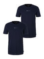 Basic Logo Print T-Shirt Rundhals 2x Stück Set Kurzarm