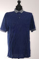 Fynch-Hatton Herren Poloshirt S blau dunkelblau gepunktet Knopf Baumwolle
