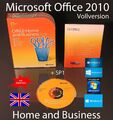 Microsoft Office Home and Business 2010 Vollversion Englisch Box, DVD + SP1 NEU