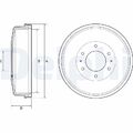 2x DELPHI BF559 Bremstrommel passend für FIAT MITSUBISHI