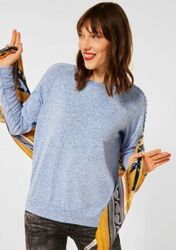 Street One Damen Langarmshirt Ltd Qr Shirt W.Gathered in blau - ehm. 39,99€