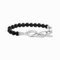 THOMAS SABO Armband aus Onyx-Beads, 925 Sterlingsilber, A2134-027-11-L19V