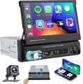 CarPlay 1 DIN 7 Zoll Autoradio mit Ausfahrbarem Display Bluetooth USB AUX EQ FM