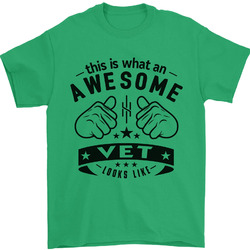 Awesome Tierarzt sieht aus wie Tierarzt Herren T-Shirt 100 % Baumwolle