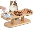 Futternapf Katze Erhöht, Futterstation Katzen 3er Set Näpfe Erhöht, Katzennap...