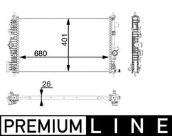 MAHLE Motorkühler Wasserkühler PREMIUM LINE CR 927 000P für INSIGNIA OPEL G09