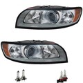 Scheinwerfer Set Grau H7/H9 für Volvo V50 MW 545 S40 II 544 inkl. Osram Lampen