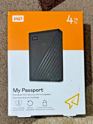 WD 4TB My Passport Portable externe Festplatte, funktioniert m. PC, Xbox, MAC