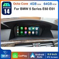 für BMW E60 E61 E90 E91 CCC GPS Navi Android 14 Autoradio 8Core CarPlay 64G WiFi