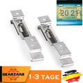 2x Anhänger Kennzeichen Clips Nummernschild Gefederter Halter Edelstahl DE