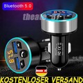 KFZ Bluetooth 5.0 FM Transmitter 2 USB 3.1 A Adapter Auto MP3 Player Ladegerät