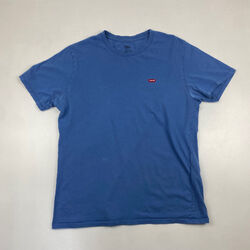 T-Shirt blau kleines Logo, Größe M
