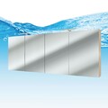 Spiegelschrank, Badspiegel, Badezimmer Spiegel City 200cm braun Eiche