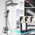 LED Duscharmatur Duschset Regendusche Handbrause Mischbatterie Duschsystem LCD