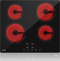 4 Zonen Glaskeramikkochfeld Autark Kochplatte rahmenlos Touch Control 59 * 52 cm