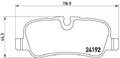BREMBO Bremsbelagsatz, Scheibenbremse P 44 019 für LAND ROVER