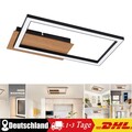 Deckenleuchte Deckenlampe Esszimmerlampe MDF Holzoptik Panel Aluminium LED