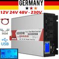 3000W 6000W DC 12V 24V 48V AC 230V Reiner Sinus Spannungswandler Wechselrichter