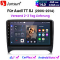 4+64GB Carplay Android Autoradio Für Audi TT 8J 2006-2014 GPS NAVI 4G WIFI 8Core
