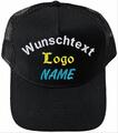 Trucker Cap mit Logo Namen Wunschtext Wappen bestickt  Snapback Cappy Netzcap
