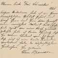 Brief Clara Bramton an Frau Schmieden um 1900
