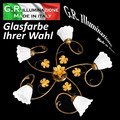 Deckenlampe modern vintage Deckenleuchte Elfenbein Gold 5 L. AUTUNNO